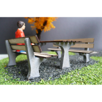 Betonnen-look bank 1 1:45