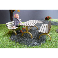 Gietijzeren-look bank modern  1:32