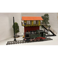 Een bouwmodel van een Seinhuis in Groningen met een schaal van 1:32. Seinhuis Groningen